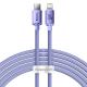 Câble USB Type C Vers 8 Pin Charge Rapide 20 W Transfert De Données 480 Mbps Tressé 2 M Violet