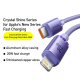 Câble USB Type C Vers 8 Pin Charge Rapide 20 W Transfert De Données 480 Mbps Tressé 2 M Violet