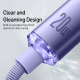 Câble USB Type C Vers 8 Pin Charge Rapide 20 W Transfert De Données 480 Mbps Tressé 2 M Violet