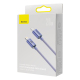 Câble USB Type C Vers 8 Pin Charge Rapide 20 W Transfert De Données 480 Mbps Tressé 2 M Violet
