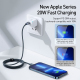 Câble USB-C Vers 8 Pin 20W Charge Rapide Tressé 1,2 m Transmission 480 Mbps Noir