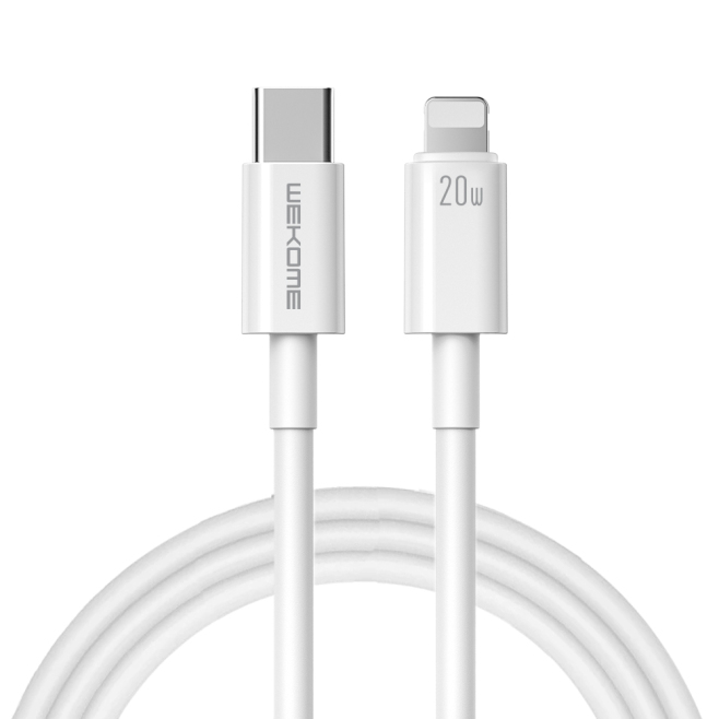 Câble USB-C Vers 8 Pin Charge Rapide PD 20W 1 mètre Transfert De Données 480 Mbps PVC Renforcé