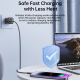 Câble USB C Vers 8 Broches Pour Charge Rapide Et Transfert De Données 20 W 480 Mbps Nylon Tressé 25 cm Noir
