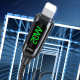 Câble USB C Vers 8 Pin Pour Charge Rapide Et Transfert De Données Avec Affichage LED PD 20 W 5 A 1 m
