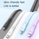 Câble USB-C Vers Lightning 1 m À Charge Rapide 27 W Silicone Souple Anti-Nœud 480 Mbps Bleu