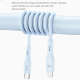 Câble USB-C Vers Lightning 1 m À Charge Rapide 27 W Silicone Souple Anti-Nœud 480 Mbps Bleu