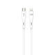 Câble USB-C Vers Lightning 1 m À Charge Rapide 27 W Silicone Souple Anti-Nœud 480 Mbps Bleu