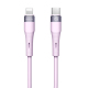Câble USB C Vers 8 Broches En Silicone Pour Charge PD 27W Et Transfert De Données 480Mbps 120 cm Anti Pliure