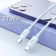 Câble USB C Vers 8 Broches Charge Rapide PD 27 W Et Transfert De Données 480 Mbps 1 M Connecteur En Aluminium