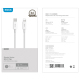 Câble USB C Vers 8 Broches Charge Rapide PD 27 W Et Transfert De Données 480 Mbps 1 M Connecteur En Aluminium