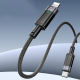 Câble De Charge Et Données USB-C Vers 8 Pin 27 W 1.2 m Nylon Tressé Mise Hors Tension Automatique
