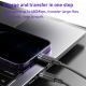 Câble De Charge Et Données USB-C Vers 8 Pin 27 W 1.2 m Nylon Tressé Mise Hors Tension Automatique