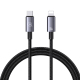 Câble USB Type-C Vers 8 Pin 30 W Pour Charge Rapide Et Transfert De Données 1,2 m Tressé Nylon Noir