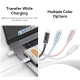 Câble Type C Vers 8 Pin Pour Charge Rapide 30 W Et Transfert De Données 480 MB/s Avec LED Tressé 1,2 M Noir