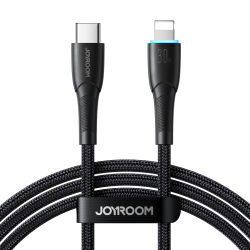Câble USB C Vers 8 Pin Pour Charge Et Transfert Rapides 30 W Tressé Nylon 1 m Avec Voyant Doux 480 Mbps