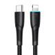Câble USB C Vers 8 Pin Pour Charge Et Transfert Rapides 30 W Tressé Nylon 1 m Avec Voyant Doux 480 Mbps