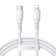 Câble USB C Vers 8 Pin Pour Charge Et Transfert Rapides 30 W Tressé Nylon 1 m Avec Voyant Doux 480 Mbps