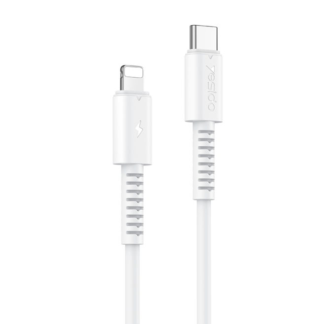 Câble USB-C Vers 8 Pin 20W Pour Charge Et Transfert De Données 1 m 480Mbps Noyau Cuivre Pur Blanc - www.yonis-shop.com