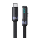 Câble USB-C Vers 8 Broches Charge Rapide PD 30W Avec Affichage Numérique Et Connecteur Coudé 90°