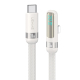 Câble USB-C Vers 8 Broches Charge Rapide PD 30W Avec Affichage Numérique Et Connecteur Coudé 90°