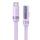 Câble USB-C Vers 8 Broches Charge Rapide PD 30W Avec Affichage Numérique Et Connecteur Coudé 90°