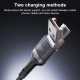 Câble USB Et USB C Vers 8 Pin 2 En 1 Charge Rapide 27 W Transfert De Données 480 Mbps Tressé Renforcé 120 Cm