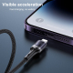 Câble USB Et USB C Vers 8 Pin 2 En 1 Charge Rapide 27 W Transfert De Données 480 Mbps Tressé Renforcé 120 Cm