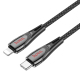 Câble USB-C Vers 8 Pin Charge Rapide PD 27W Tressé 1,2 m Pour Apple Transfert De Données