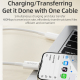 Câble De Charge Et De Données USB-C Vers 8 Broches 1 m PD 27 W Transfert 480 Mbit/s TPE Résistant - www.yonis-shop.com