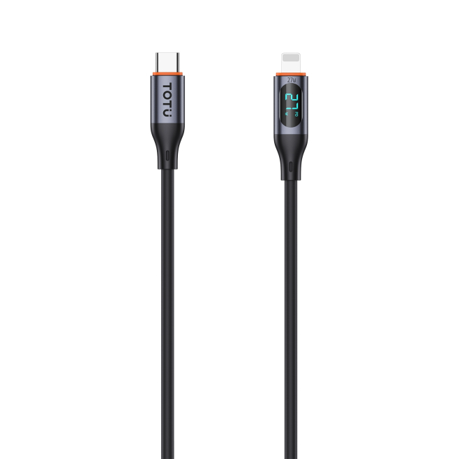 Câble USB-C Vers 8 Pin Pour Charge Rapide PD 27 W Avec Écran LCD Silicone 1 Mètre Et Transfert De Données - www.yonis-shop.com
