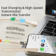 Câble De Charge Rapide 2 En 1 USB C Vers USB C Et 8 Pin PD 100 W 5 A Pour Deux Appareils Avec Données 480 Mbps