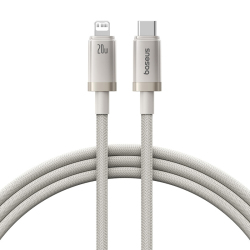 C&acirc;ble USB Type C Vers 8 Pin Charge Rapide PD 20 W 1 M&egrave;tre Embout Titane Noyau Renforc&eacute; Double Blindage
