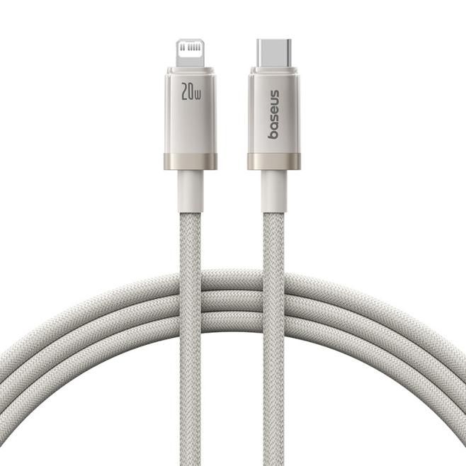 Câble USB Type C Vers 8 Pin Charge Rapide PD 20 W 1 Mètre Embout Titane Noyau Renforcé Double Blindage - www.yonis-shop.com