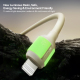 Câble USB C Vers 8 Pin Pour Charge Rapide 30 W Luminescent En Silicone Flexible 1,2 M