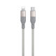 Câble USB-C Vers 8 Pin Magnétique 35 W Charge Rapide Et Transfert De Données 480 Mbps 1 m Tressé Gris