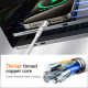 Câble De Charge Rapide Et De Synchronisation Type C Vers 8 Broches 3A Nylon Tressé 10000 Flexions 1,2 M
