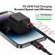 Câble USB C Vers 8 Pin Pour Charge Rapide 20 W Nylon Tressé Résistant 1 m Ou 2 m