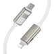 Câble USB-C Vers 8 Pin De Charge Et Données Avec Affichage PD 27 W 1,2 M Noir Tressé