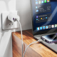 Câble USB-C Vers 8 Pin De Charge Et Données Avec Affichage PD 27 W 1,2 M Noir Tressé