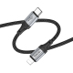 Câble USB-C Vers 8 Pin Pour Charge Et Données PD 27W Tressé Nylon 1 m Connecteurs Aluminium Noir