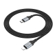 Câble USB-C Vers 8 Pin Pour Charge Et Données PD 27W Tressé Nylon 1 m Connecteurs Aluminium Noir