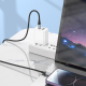 Câble USB-C Vers 8 Pin Pour Charge Et Données PD 27W Tressé Nylon 1 m Connecteurs Aluminium Noir