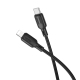 Câble De Charge USB-C Vers 8 Pin 27 W Pour iPhone En Silicone Longueur 3 m Noir