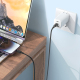 Câble De Charge USB-C Vers 8 Pin 27 W Pour iPhone En Silicone Longueur 3 m Noir