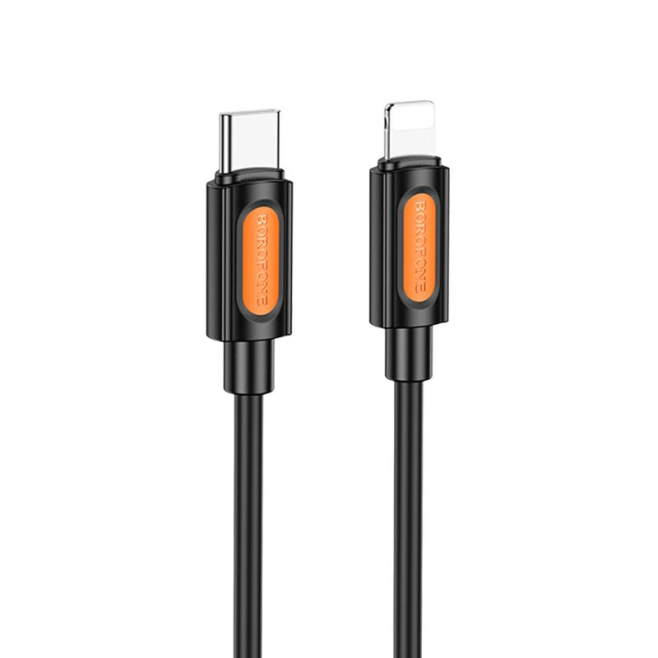 Câble Type-C Vers 8 Pin Pour Recharge Rapide 27W PD Et Transfert De Données Avec Puce E-Marker Et Silicone Durable 1m