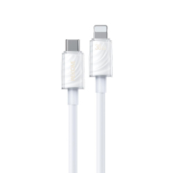 Câble De Charge Rapide Type C Vers 8 Broches 30 W 1,2 m En Silicone TPE Avec Puce Intelligente