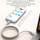Câble De Charge Rapide Magnétique USB-C Vers 8 Pin 27 W 3 A Avec Enroulement Automatique Et Données 480 Mbps