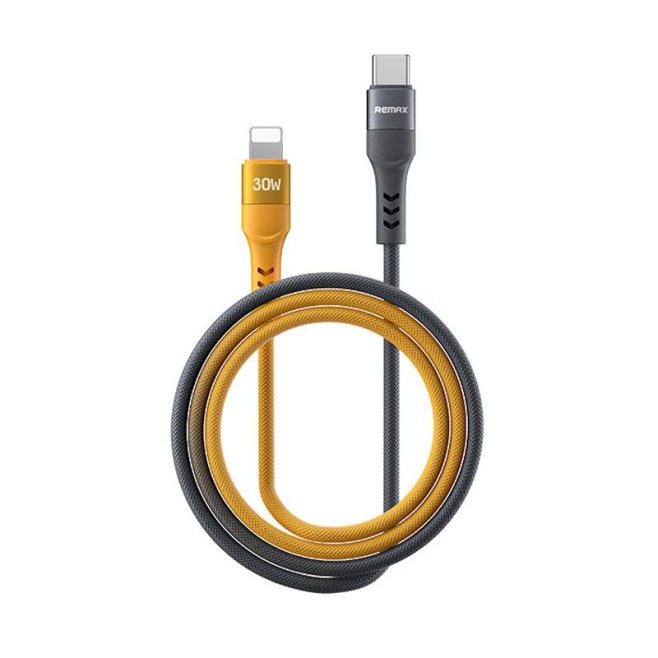 Câble USB-C Vers Lightning 30W Tressé 1,2 m Pour Charge Rapide Et Transfert De Données Résistant Et Anti-Emmêlement