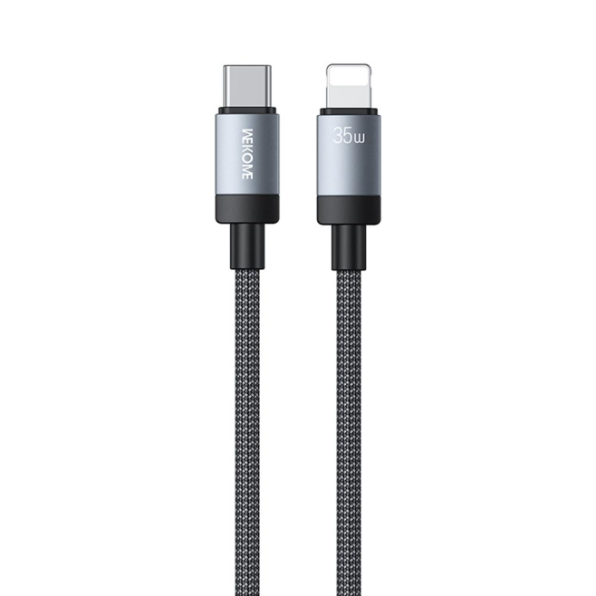 Câble USB-C Vers 8 Pin Pour Charge Rapide 35W Tressé 1M Protection Intelligente Et Transfert 480Mb/s