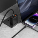 Câble De Charge Rapide Type-C Vers 8 Pin 27 W Avec LED Et Puce E-Marker 1,2 m Noir